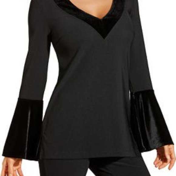 Boston Proper Tops - Boston Proper Travel Velvet V-Neck Top
